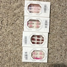 SinHot Artificial Nails Set of 4 Short Square...