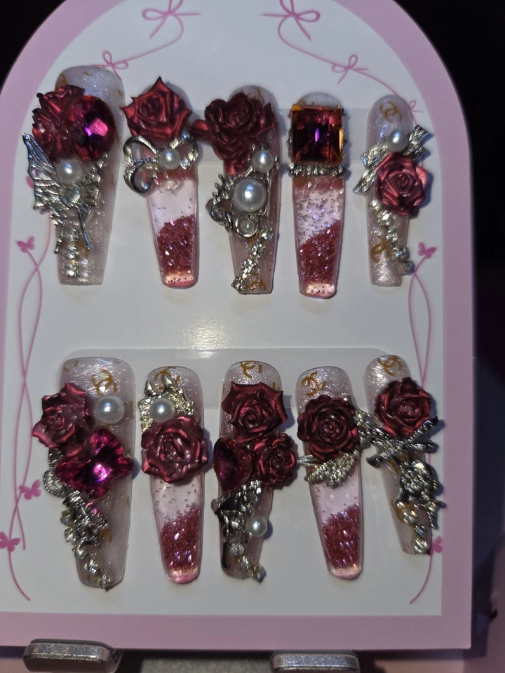 Press On Nails Handmade Medium Sarg Wassernägel Konvolut 4 - Bild 4 von 4