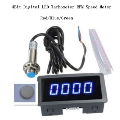 #ad LED Tachometer 4Bit DC 8 15v Switch Sensor Detectors Electric Supplies AU $31.90