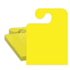 50 Pack Jumbo Car Dealer Blank Hanger Mirror Hang Tags You Choose Color (Yell...