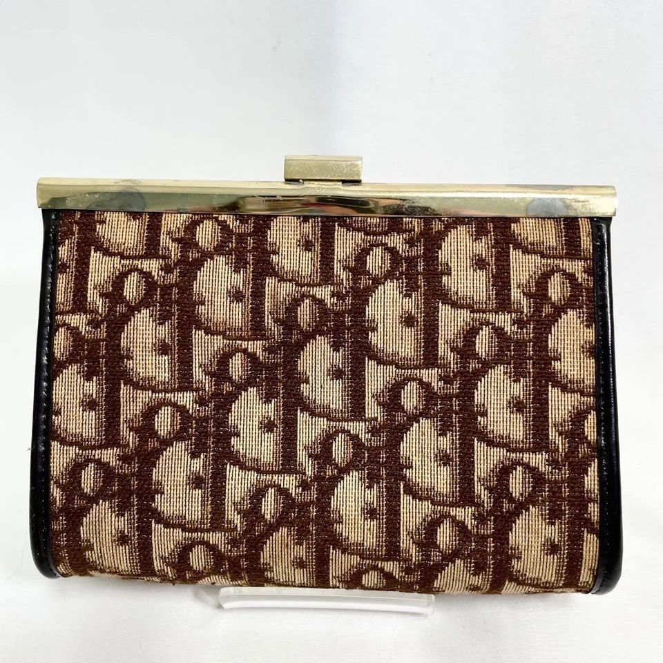 Christian Dior Trotter холст клатч бежевый кожаный винтажный логотип из Японии - Изображение 2 из 4