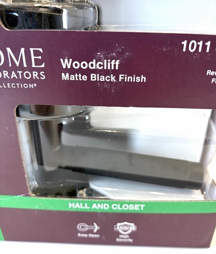 Home Decorators Woodcliff Hall & Closet Door Lever In Matte Black 1011 857 535 - Picture 4 of 14