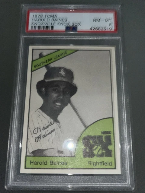Harold Baines rookie 1978 TCMA Knoxville Sox graded PSA 8 very low POP