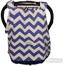 Carseat Canopy Cover Jagger Chrevon Minky Dot Velvet Texture Buttons Velcrow