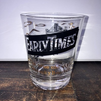 Vintage EARLY TIMES Bourbon Whiskey Rocks Glass 15oz