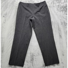 Vintage 90s Talbots Pants Womens 14 PETITE Gray High Rise Straight Leg Side Zip