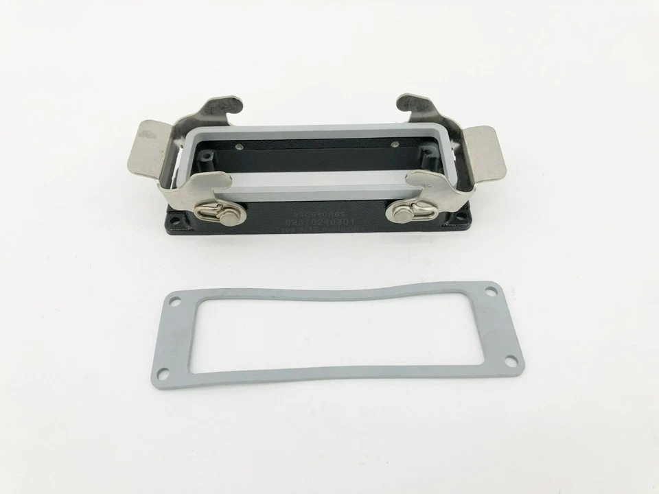 New Harting 09370240301 Two Lever Locking Bulkhead Housing HAN24M-HBM-DL - Image 3 of 4