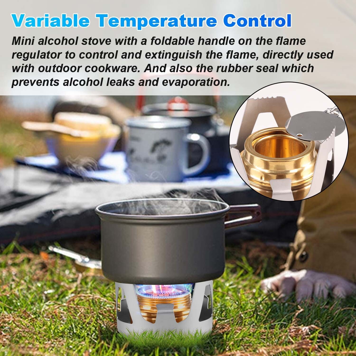Spirit Burner Alcohol Stove Portable Outdoor Cooking Camping Hiking