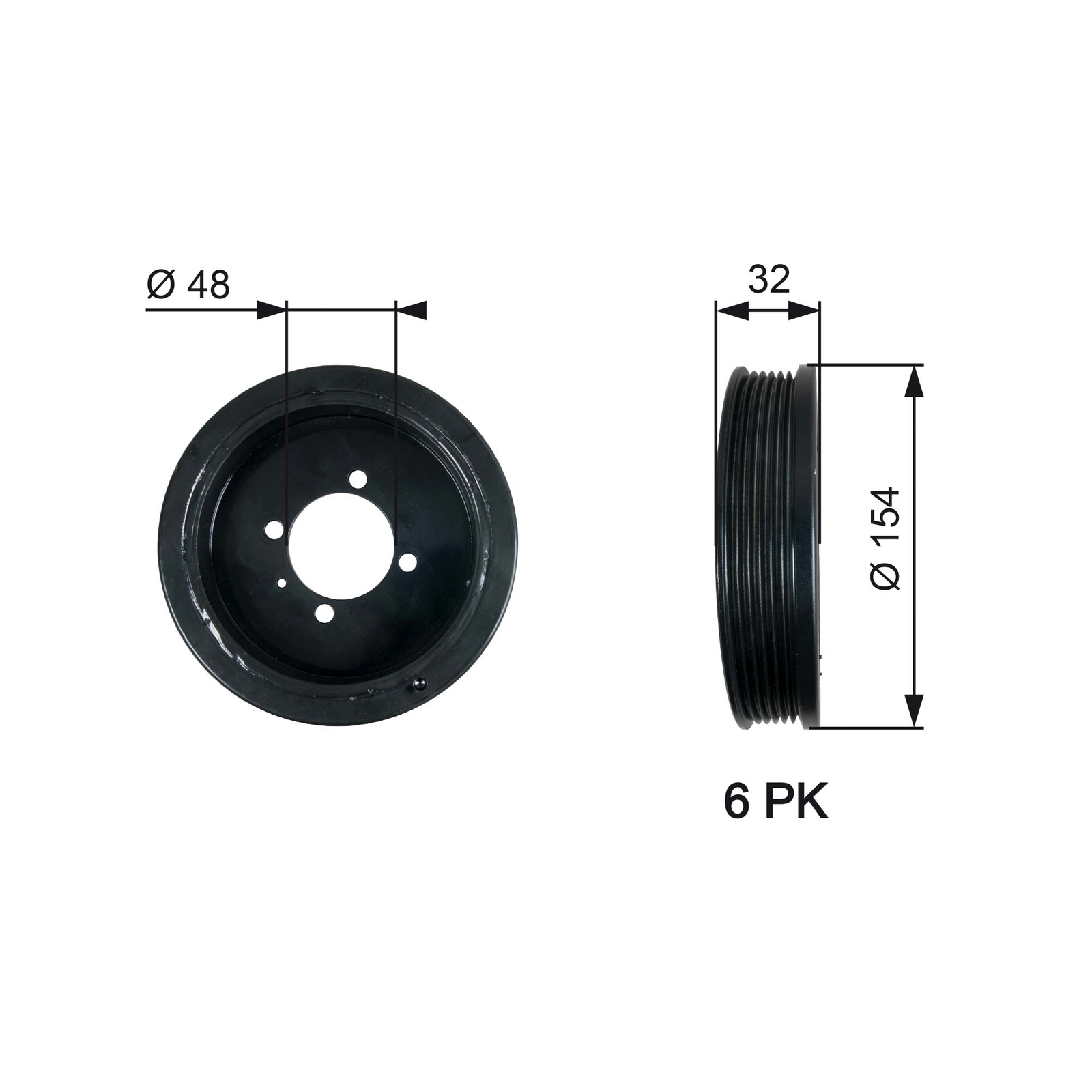 GATES TVD1130 Belt Pulley, crankshaft for CHEVROLET,OPEL,VAUXHALL