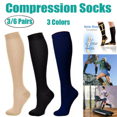 20-30 mmHg Compression Stockings Knee High Support Leg Socks Edema Relief Pain