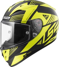 ls2 helmet motorbike full-face ff323 arrow r evo neon black hi-vis yellow xl