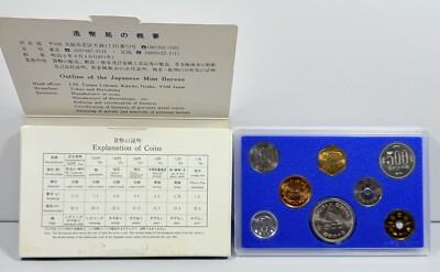 Tsukuba Expo Japan 1985 Official 8pcs Coins Mint Set Year of Ox