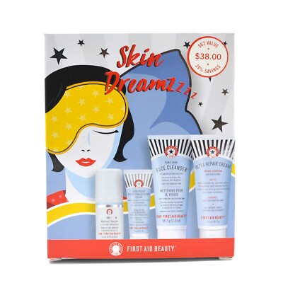 First Aid Beauty Skin Dreamzz Set Fab Skin Lab Retinol Serum-Face Cleanser-Cream