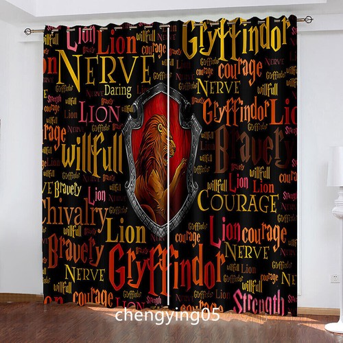 3D Harry Potter Made Pair Thick Thermal Blackout Curtains Ring Top Eyelet Gifts - Picture 28 of 42