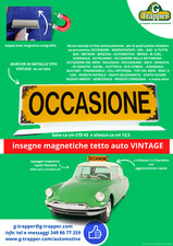 Cartello tetto auto magnetico  tipo VINTAGE OCCASIONE bifacciale della G-Trapper