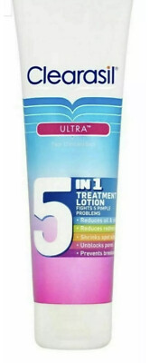 3x Clearasil Ultra 5in1 Treatment Lotion 100ml für 5 Pickel Probleme Multiaction
