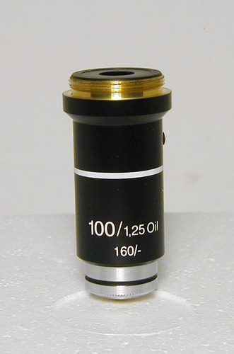 Objetivo Microscopio Zeiss, Achromat 100x, ¡Nuevo! Nuevo de Lote Antiguo ¡Envío Gratis! - Imagen 3 de 4