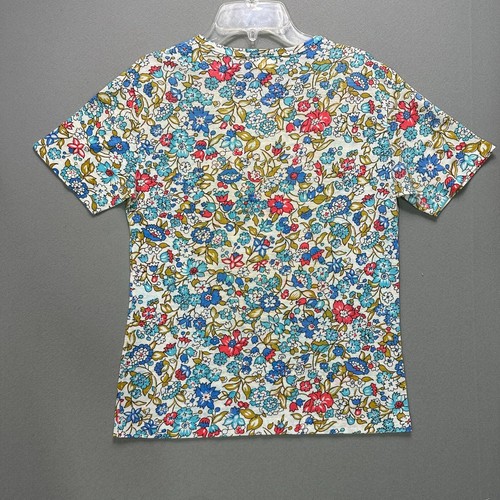 Vtg 70s Womens Medium TEE T Shirt S/S Sears JR Bazaar All Over Floral Print Boho - Picture 7 of 9
