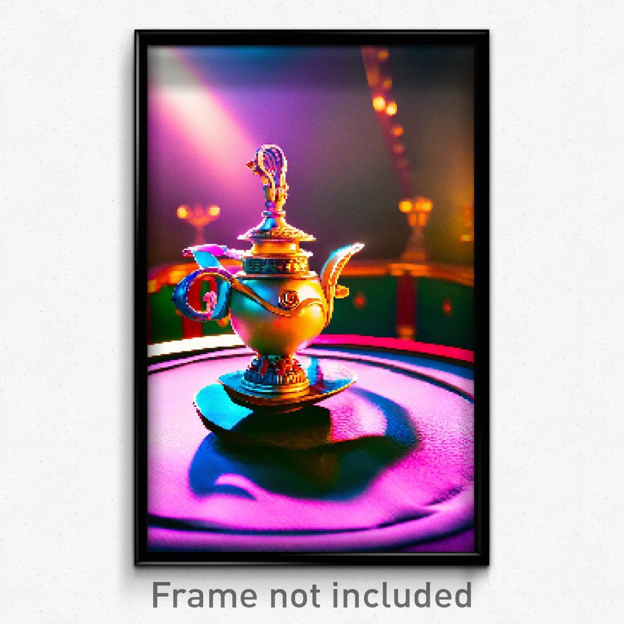 8-Bit Psychedelic Pixel Art Poster - Fancy Bend Trippy Gamer Print