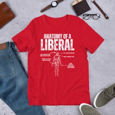 Camisa conservadora política antiliberal divertida Anatomía de un demócrata liberal