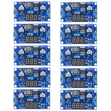 10PCS XL6009 DC 4.5-32V to 5-52V Boost Step-up Module Power Supply LED Voltmeter