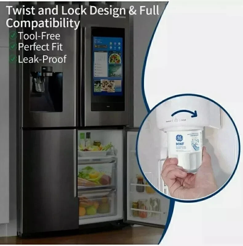 PACK 4 GE MWF MWFP 46-9991 GWF Smartwater Filtro de agua genuino para refrigerador EE. UU. Foto 3 de 3