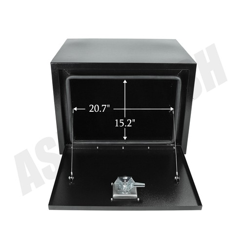 18 In. X 18 In. X 24 In. Black Iron Underbody Truck Storage Tool Box w/Lock - Imagen 8 de 8