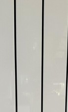 4 x White Gloss Black Strip Wet Wall Panels 8mm x 2700mm x 250mm