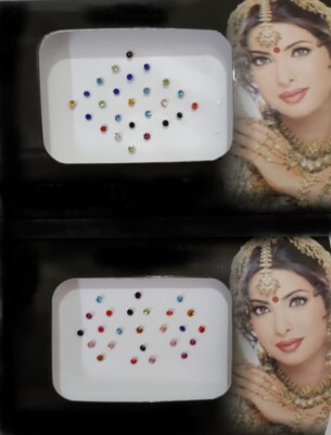 Pcs Multi Color Stone Classic Small Forehead Bindi Women Girl Costume  Jewels