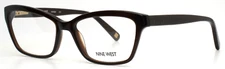 NINE WEST NW5060 210 Brown Womens Semi Cat Eye Eyeglasses 52-17-135 B:35