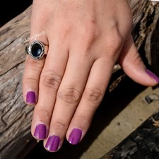 Black Onyx Gemstone 925 Sterling Silver Artisan Crafted Ring Statement Jewelry