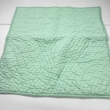 the company store sham standard quilted green 100% cotton modern