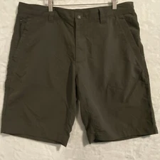 The North Face Horizon Shorts Mens 40 Nylon Green Utility Chinos Hiking Outdoors