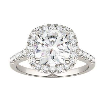 Charles & Colvard Created Moissanite 8mm Cushion Cut Engagement Ring for Women |