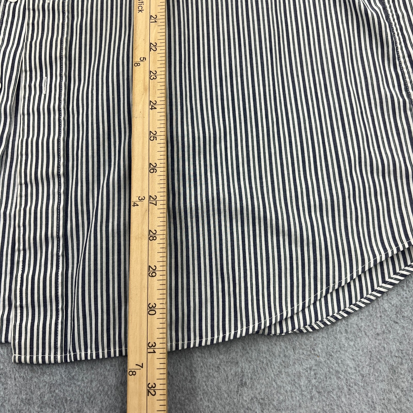 Camicia vintage Savile Fila uomo 17 blu grigio bianco righe manica lunga bottoni LEGGI