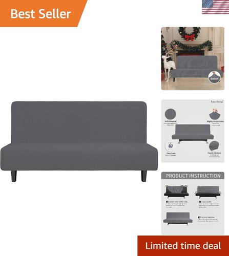 Stretch Futon Slipcover Armless Futon Bed Cover Furniture Protector Without A...