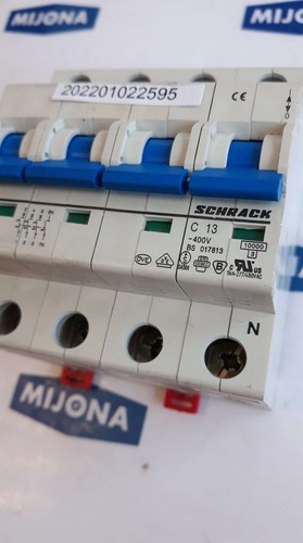 Interruptor de circuito SCHRACK C 13 400V BS 017813 POL 5KA 277 480VAC - Imagen 6 de 6