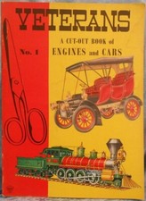 V/G Vintage Unused Uncut Veterans A Cut Out Book of Engines and Cars