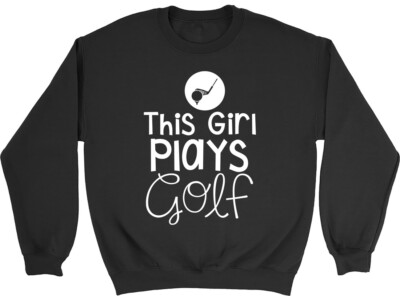 This Girl Plays Golf Kinder Kinder Pullover Sweatshirt Jungen Mädchen