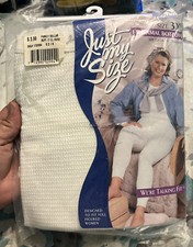 Vtg 1996 Just My Size Women Thermal Bottom Sz 3x New Sealed White Rare Usa