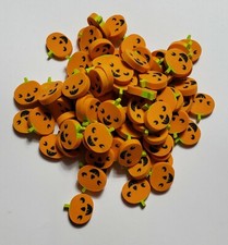 Lot of 40 Mini Autumn Halloween Pumpkin Small Pencil Eraser