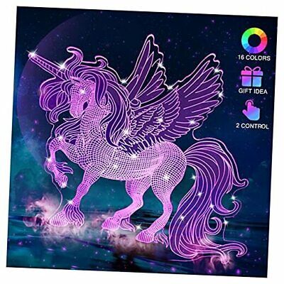 Gift For A 10 Year Old Girl Unicorn Lamp Night Light 16 Colors Change XMAS SALE