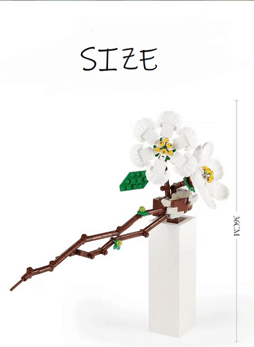 DK 3011 Flower Bouquet Orchid Plum Blossom Changeable Petal Building Blocks Toy - Picture 3 of 9