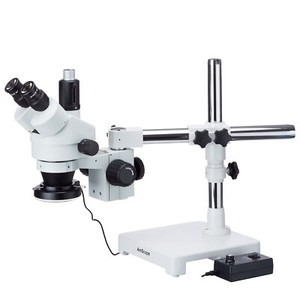 Microscopio Stereoscopico Trinoculare AmScope 7X-45X - Con Supporto Boom A Doppio Braccio