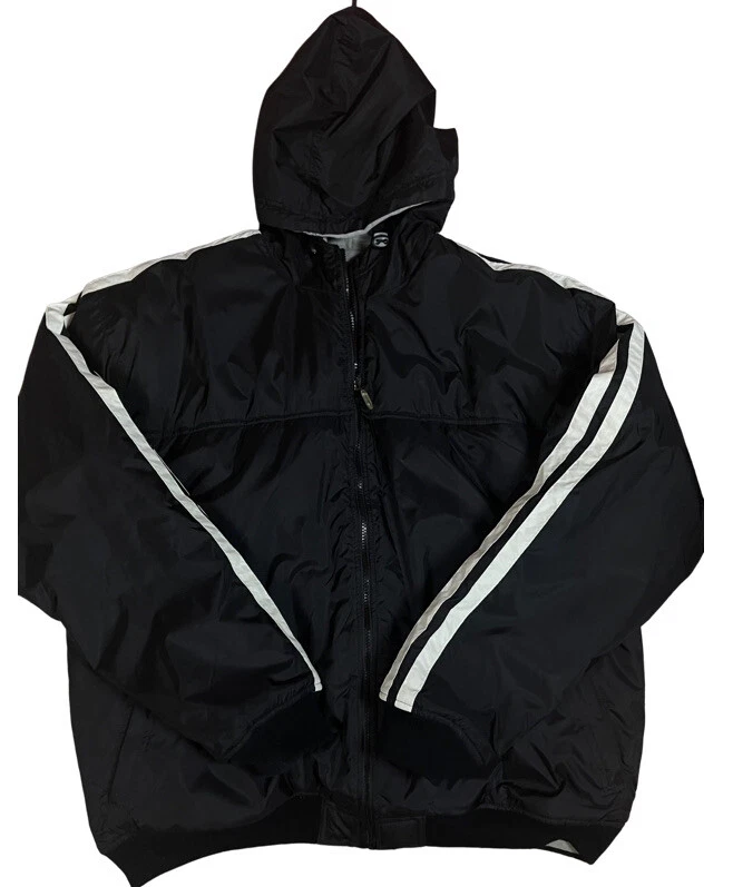 VINTAGE BCG MENS BLACK FULL ZIP LONG SLEEVE REVERSIBLE PUFFER JACKET SIZE XXL - Image 3 of 4