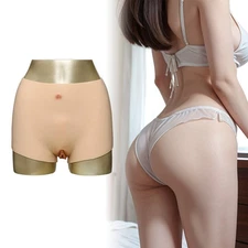 Silicone Pant Realistic Panty Hip Enhancer Shapewear Fake Vagina Crossdresser