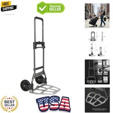Folding Hand Truck and Dolly, 264 Lb Capacity Heavy-Duty Luggage Trolley Cart...