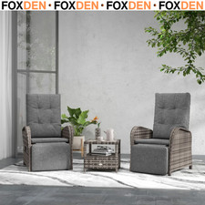 2 Seater Rattan Wicker Lounge Sofa Set with Cushion for Patio Yard Porch Outdoor