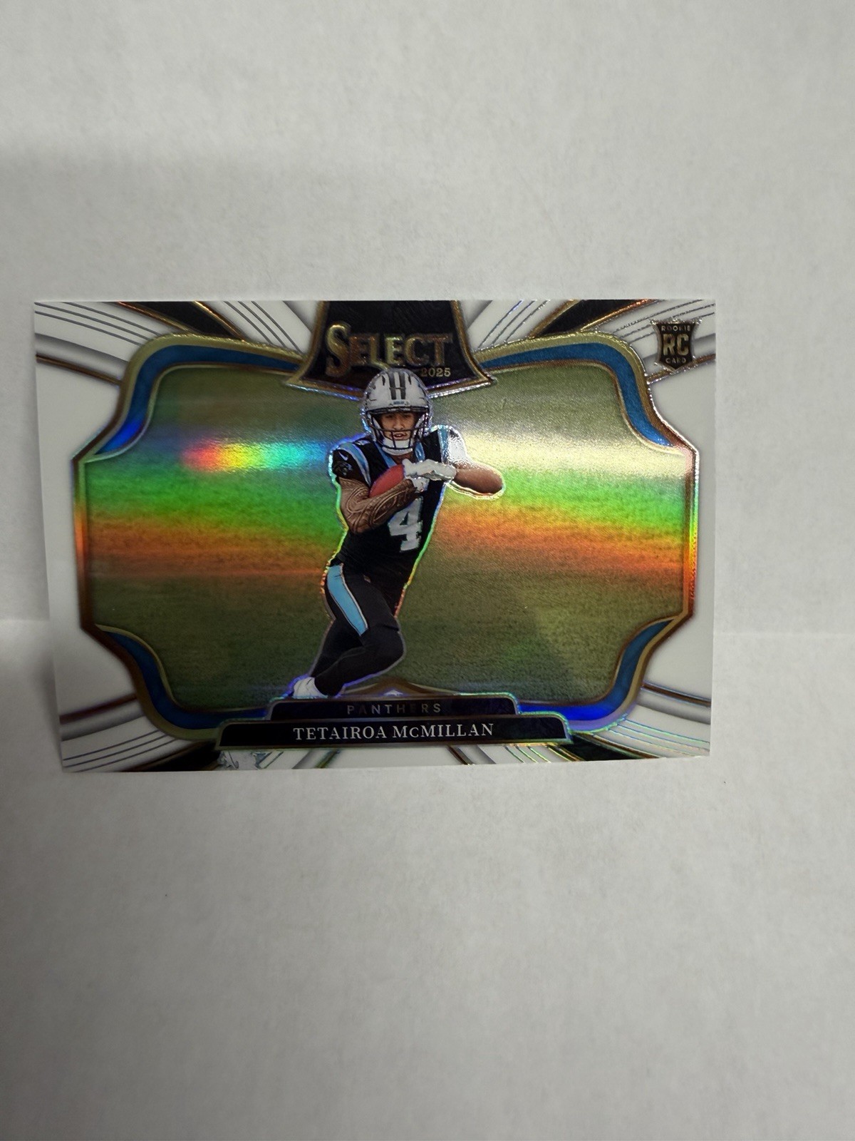 2025 Panini Select Tetairoa McMillan /35 Field Level White Prizm SSP RC Panthers