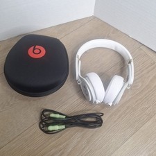 Beats Mixr Mixer Headphones White with audio cable and case